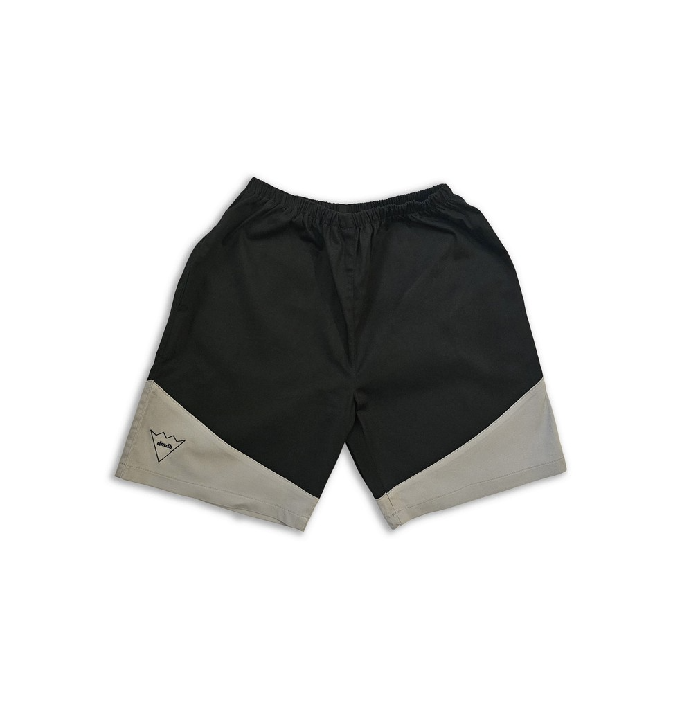 TWO-TONE STRAIGHT CUT SHORTS